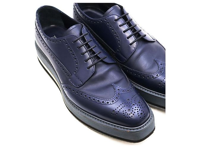 Sapatos Derby em couro Prada Azul - vista 13