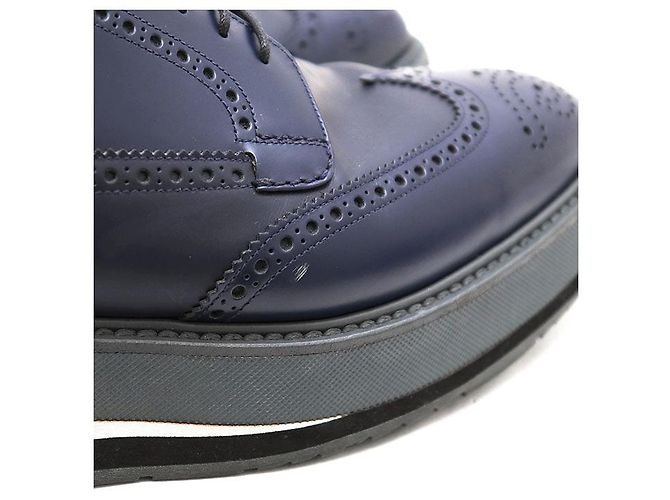 Sapatos Derby em couro Prada Azul - vista 14