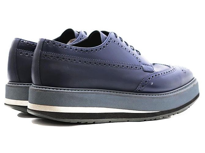 Sapatos Derby em couro Prada Azul - vista 7