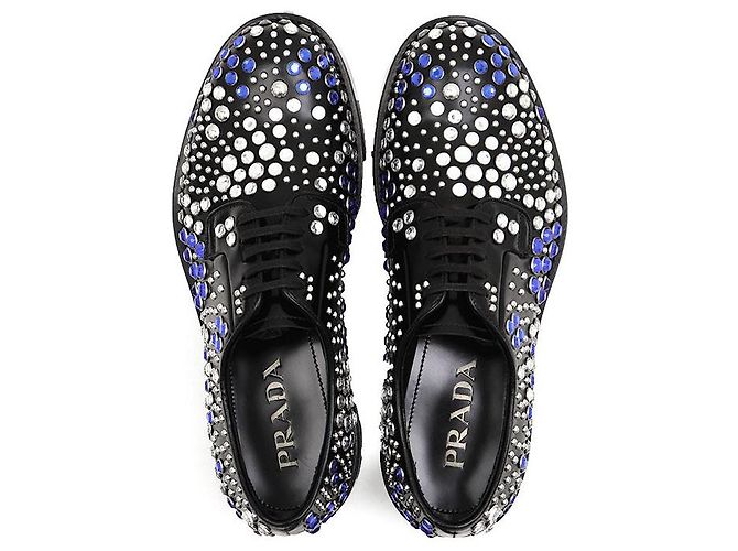 Prada Chunky Derby-Schuhe aus Leder Schwarz - Ansicht 8