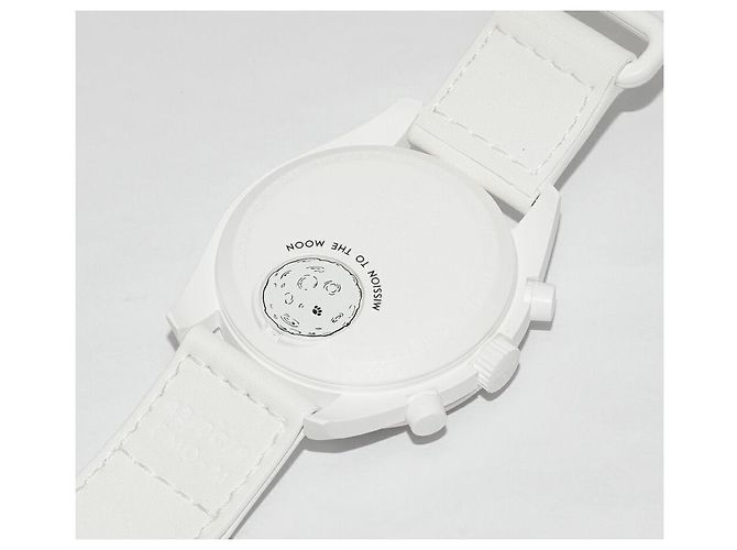 OMEGA x SWATCH Speedmaster MoonSwatch Mission to the Moonphase Bioceramic Weiß - Ansicht 2