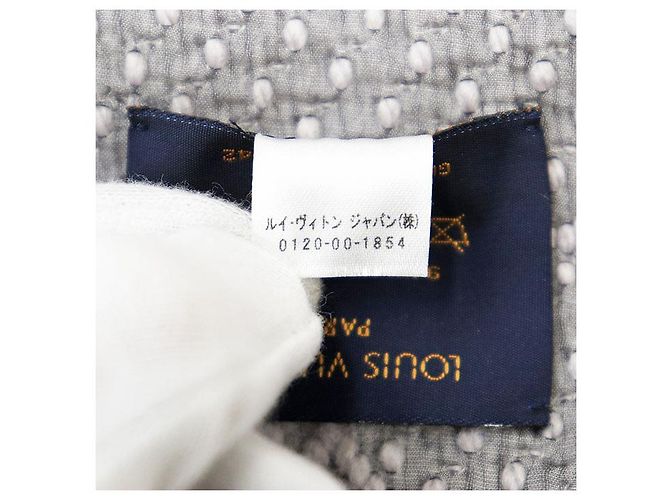 Louis Vuitton Echarpe Logomania Wool Silk Scarf Castaño - vista 10
