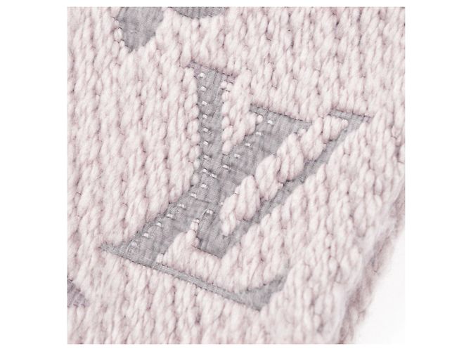 Louis Vuitton Echarpe Logomania Wool Silk Scarf Castaño - vista 12