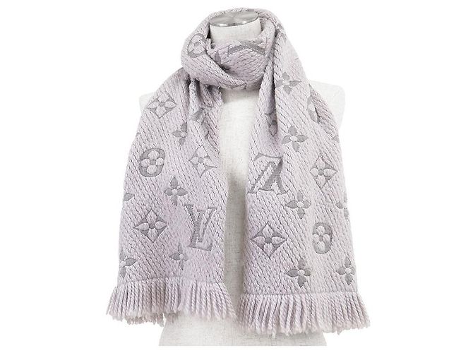 Louis Vuitton Echarpe Logomania Wool Silk Scarf Castaño - vista 2