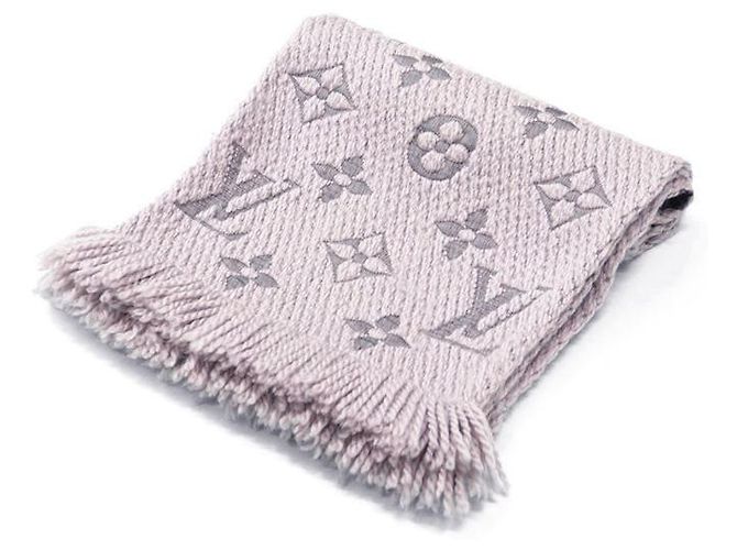 Louis Vuitton Echarpe Logomania Wool Silk Scarf Castaño - vista 4