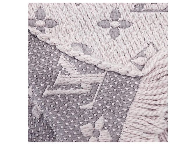 Louis Vuitton Echarpe Logomania Wool Silk Scarf Castaño - vista 5