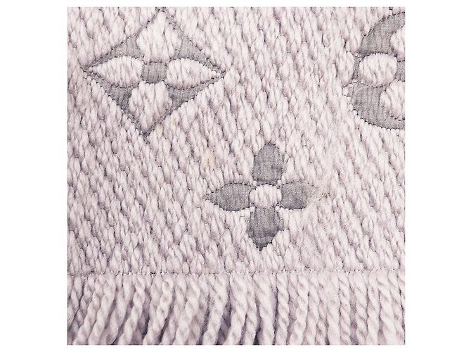Louis Vuitton Echarpe Logomania Wool Silk Scarf Castaño - vista 6