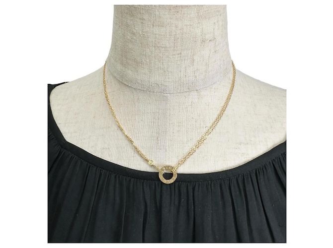 Collana Cartier Love Circle Au750 Diamanti D'oro - vista 10