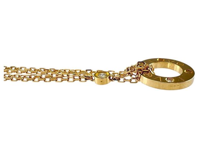 Collana Cartier Love Circle Au750 Diamanti D'oro - vista 4