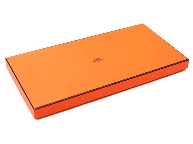 Hermès H Logo Kaschmir-Schal doppelseitig Rot Orange - Ansicht 9
