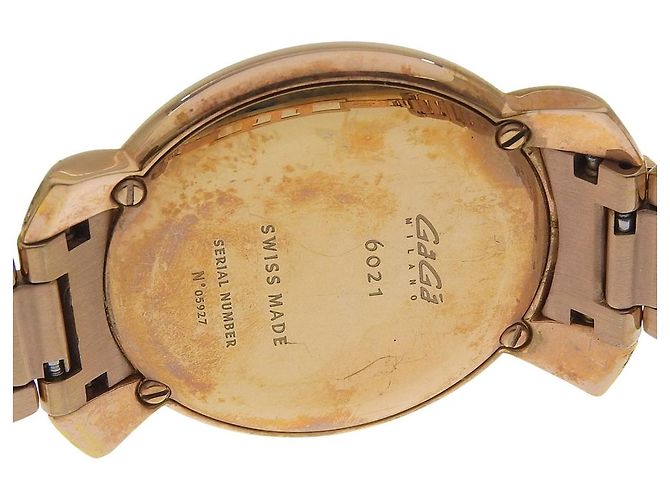 Autre Marque Gaga Milano MANUALE35 vergoldete Uhr Rot - Ansicht 6
