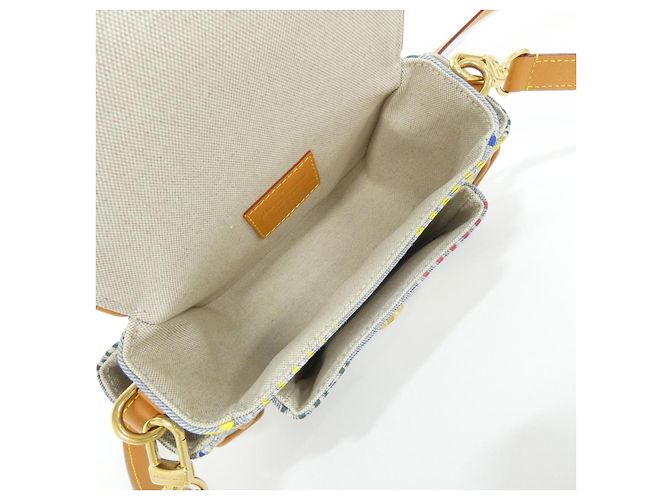 Borsa a tracolla Louis Vuitton LV Burst Damier Denim Multicolore - vista 10