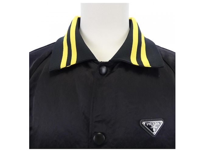 Blouson Prada con logo Triangle Nero - vista 5
