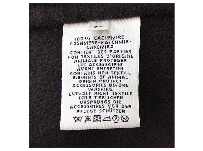 Hermès Abrigo Hermes 100% Cachemira 34 Castaño - vista 3