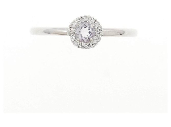 Autre Marque Anello Orefice Ametista e Diamante Au750 Porpora - vista 2