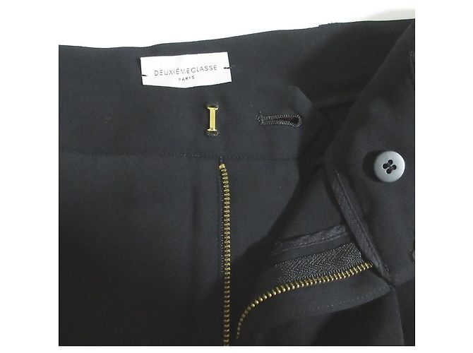 Autre Marque Deuxieme Classe Pantaloni Wide Crop Nero - vista 4