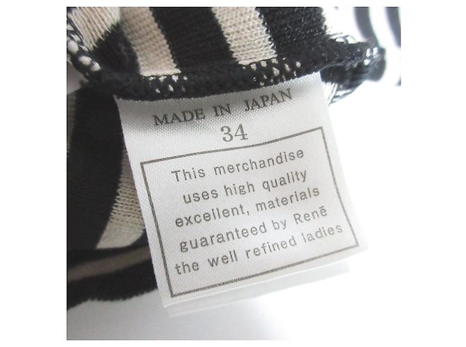Autre Marque Rene Ribbon Strick-Oberteil gestreift Schwarz - Ansicht 6