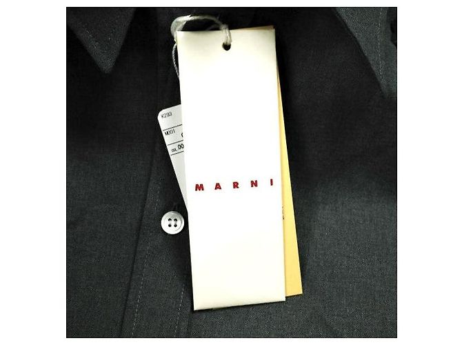 Camicia in lana Marni CAMA0613QS TW839 Marrone - vista 4