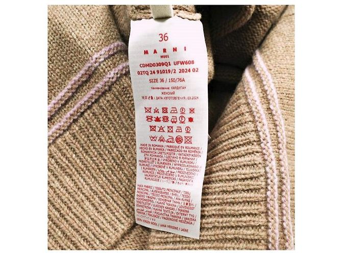 Marni VIRGIN WOOL LOGO CARDIGAN
Cardigan de lana virgen Beige - vista 8