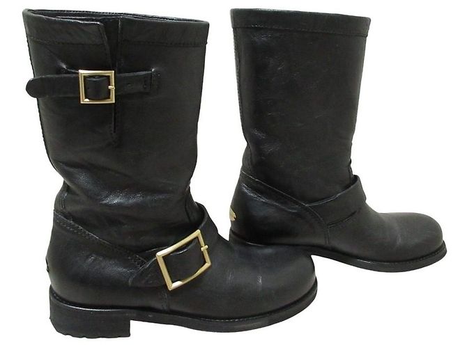 Botas Engineer de cuero Biker Jimmy Choo Negro - vista 3