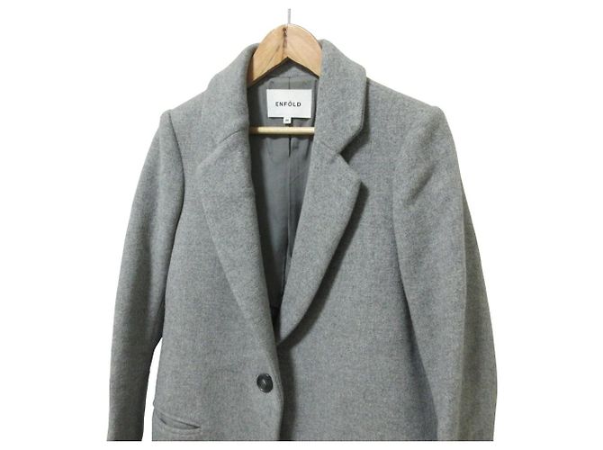 Autre Marque ENFOLD Chester Coat Cappotto in lana Marrone - vista 4
