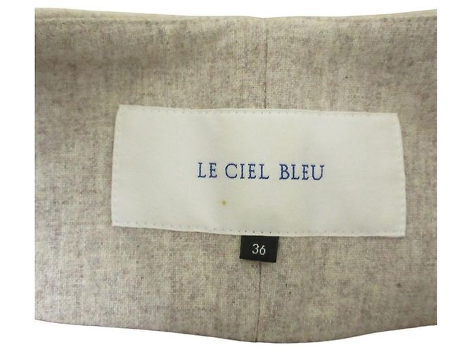 Autre Marque Abrigo largo de lana LE CIEL BLEU Beige - vista 6