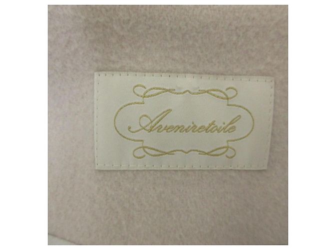 Autre Marque Abrigo largo acampanado sin cuello con puños de piel Aveniretoile Beige - vista 3