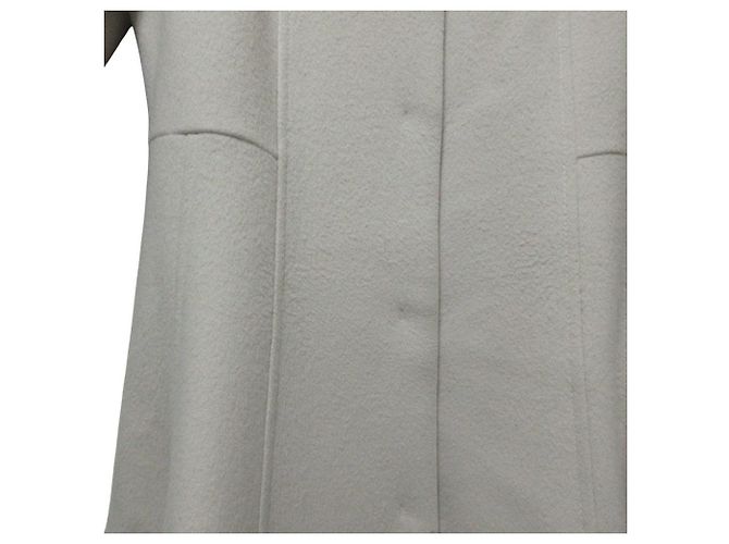 Autre Marque Abrigo largo acampanado sin cuello con puños de piel Aveniretoile Beige - vista 8