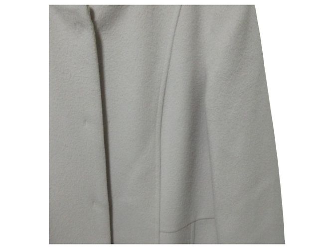 Autre Marque Abrigo largo acampanado sin cuello con puños de piel Aveniretoile Beige - vista 9