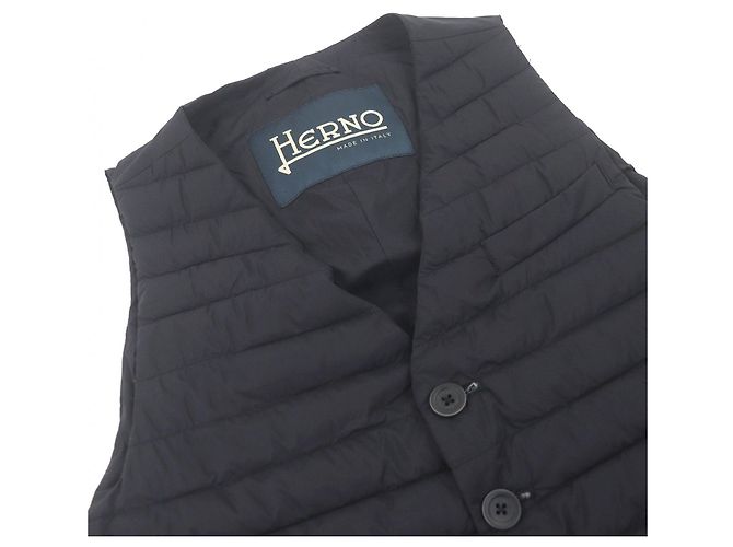 Autre Marque Herno Nylon Steppweste Blau Marineblau - Ansicht 2