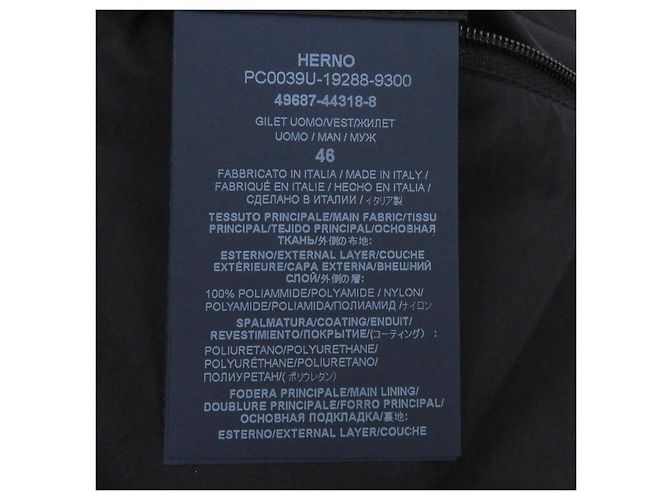 Autre Marque Herno Nylon Steppweste Blau Marineblau - Ansicht 9