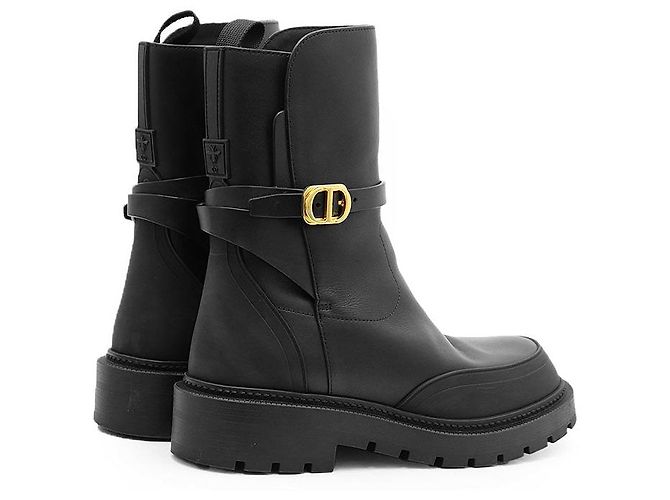 Autre Marque Christian Dior EMPREINTE Lederstiefel Schwarz - Ansicht 13
