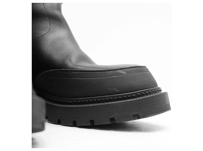Autre Marque Christian Dior EMPREINTE Lederstiefel Schwarz - Ansicht 3