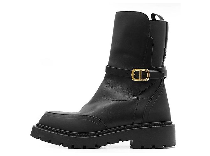 Autre Marque Christian Dior EMPREINTE Lederstiefel Schwarz - Ansicht 4
