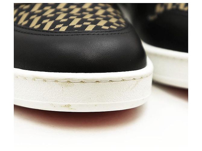 Hermès Baskets Hermes Freestyle en nylon haute densité et cuir de veau Noir Camel - vue 2