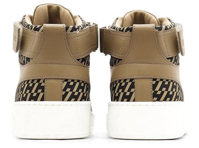Hermès Baskets Hermes Freestyle en nylon haute densité et cuir de veau Noir Camel - vue 6