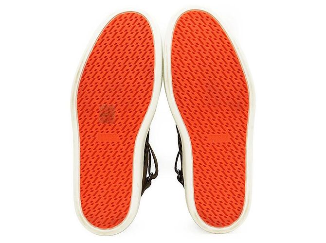 Hermès Baskets Hermes Freestyle en nylon haute densité et cuir de veau Noir Camel - vue 9
