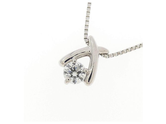 Autre Marque Diamantenhalskette PT900 PT850 Silber - Ansicht 3
