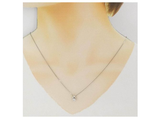 Autre Marque Diamantenhalskette PT900 PT850 Silber - Ansicht 6