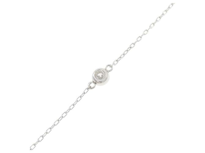 Autre Marque Diamantenhalskette aus PT950 Silber - Ansicht 4