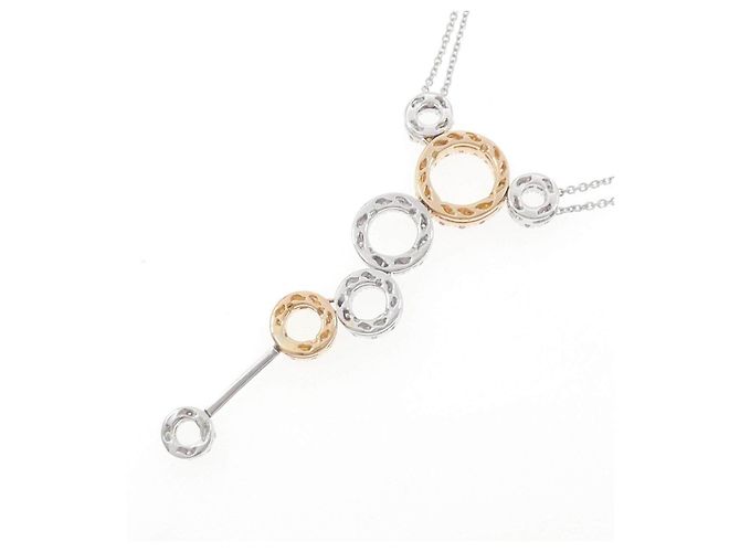 Autre Marque Collana di diamanti 750 White Gold 750 Pink Gold Argento - vista 4