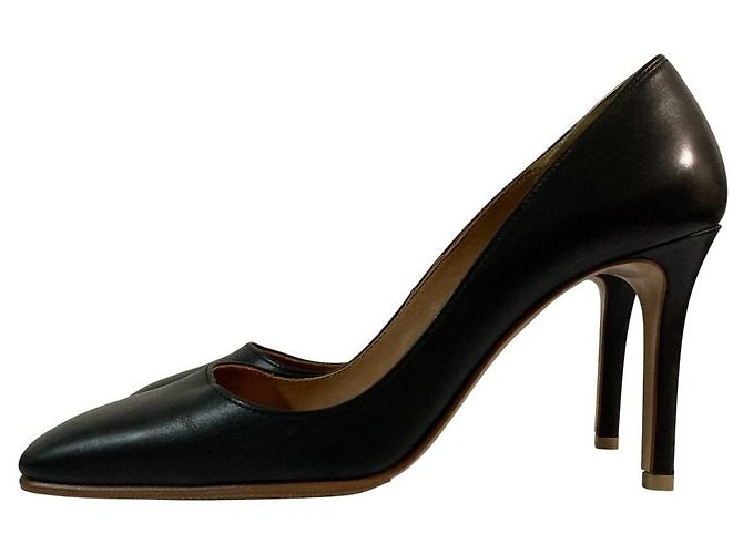 Autre Marque Décolleté in pelle con punta quadrata PIPPICHIC Nero - vista 2