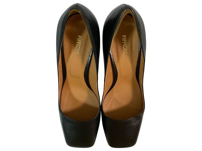 Autre Marque Décolleté in pelle con punta quadrata PIPPICHIC Nero - vista 4