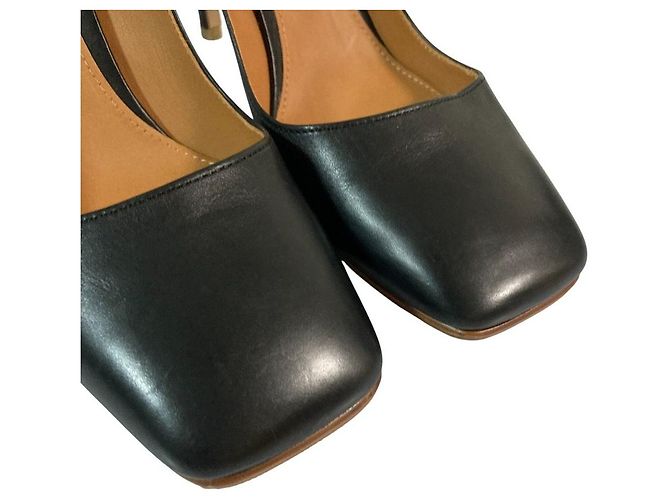 Autre Marque Décolleté in pelle con punta quadrata PIPPICHIC Nero - vista 6