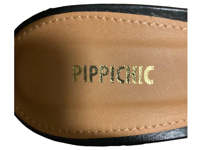 Autre Marque Décolleté in pelle con punta quadrata PIPPICHIC Nero - vista 8