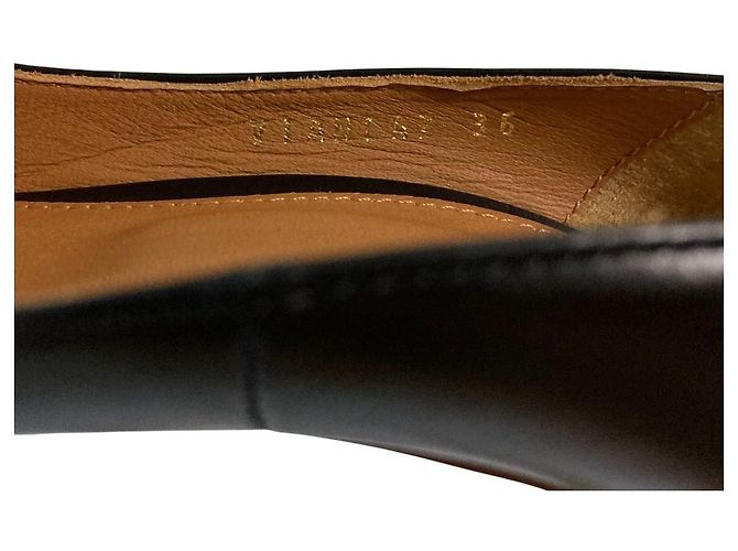 Autre Marque Décolleté in pelle con punta quadrata PIPPICHIC Nero - vista 9