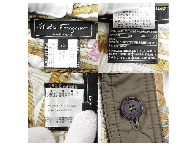Casaco acolchoado em nylon e seda Salvatore Ferragamo - vista 10
