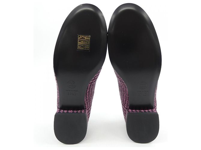 Scarpe Mary Janes Chanel Nero Rosa - vista 4