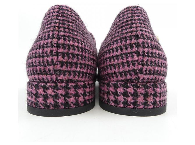 Scarpe Mary Janes Chanel Nero Rosa - vista 5