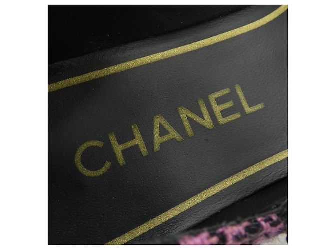 Scarpe Mary Janes Chanel Nero Rosa - vista 6